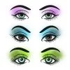 Цветной пример раскраски глаза для макияжа косметика