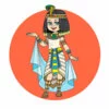 Цветной пример раскраски клеопатра египет костюм