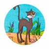 Цветной пример раскраски кот из котенка по имени гав