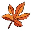 Цветной пример раскраски лист инжира