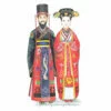 Цветной пример раскраски национальный костюм китайский