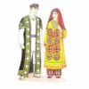Цветной пример раскраски национальный костюм таджики