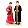 Цветной пример раскраски национальный костюм татары