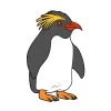 Цветной пример раскраски пингвин императорский