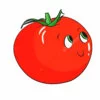 Цветной пример раскраски помидор смотрит