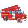 Цветной пример раскраски российская пожарная машина