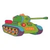 Цветной пример раскраски танк для малышей в детский сад