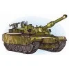 Цветной пример раскраски танк к-1