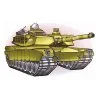 Цветной пример раскраски танк м1 абрамс