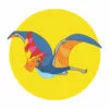 Цветной пример раскраски тапейара динозавр
