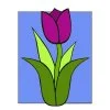 Цветной пример раскраски тюльпан вырос
