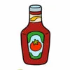 Цветной пример раскраски упаковка кетчупа