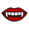 Цветной пример раскраски вампирские губы