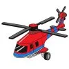 Цветной пример раскраски вертолет макет