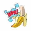 Цветной пример раскраски wow банан