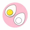 Цветной пример раскраски яйцо в разрезе