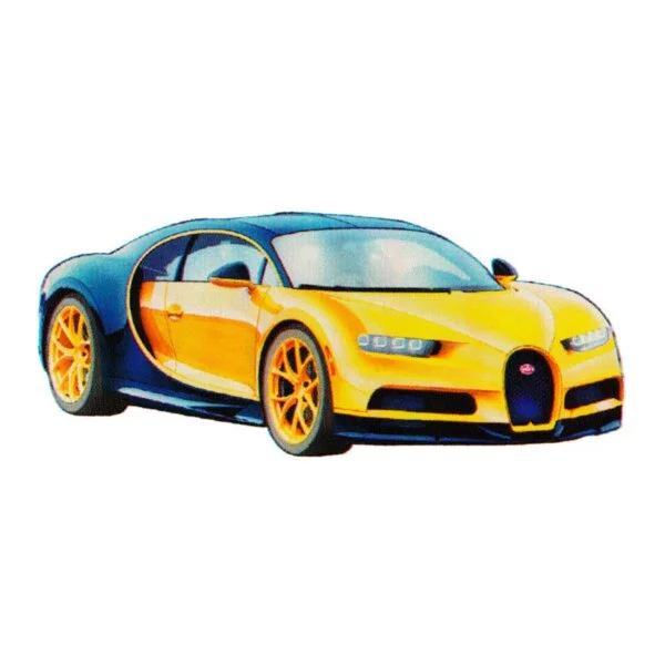 Цветной пример раскраски bugatti chiron