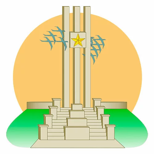 Цветной пример раскраски саратов памятник журавли