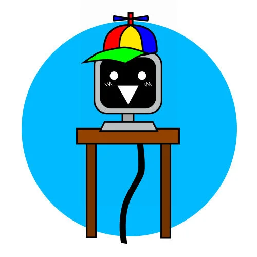 Цветной пример раскраски mr. fun computer спрунки