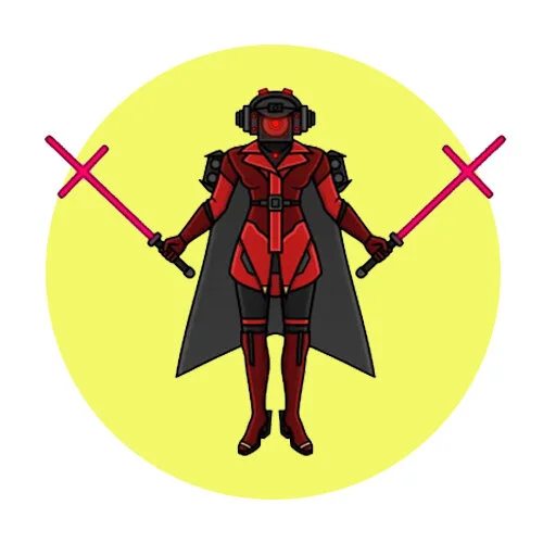 Цветной пример раскраски спикервумен новый