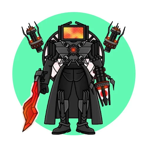 Цветной пример раскраски инфектед титан тв-мэн v 3