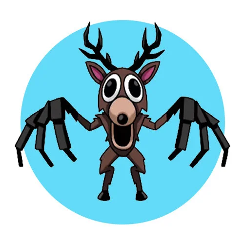 Цветной пример раскраски 99 ночей в лесу deer олень бу