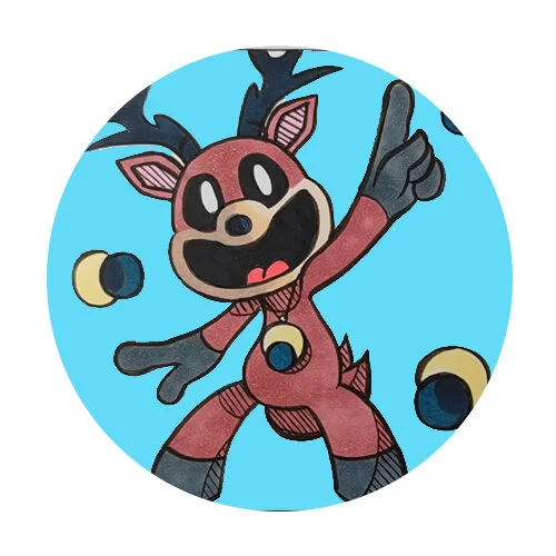 Цветной пример раскраски 99 ночей в лесу олень танцует