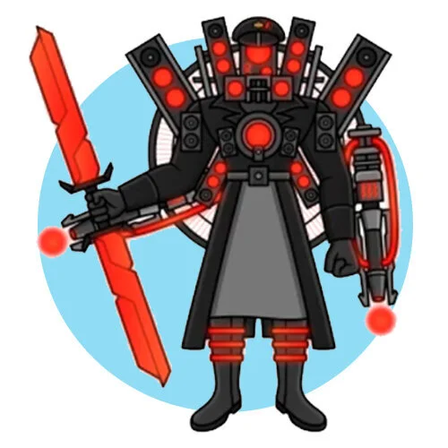 Цветной вариант раскраски капитан титан спикермен