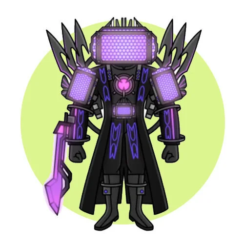 Цветной вариант раскраски титан синемамэн