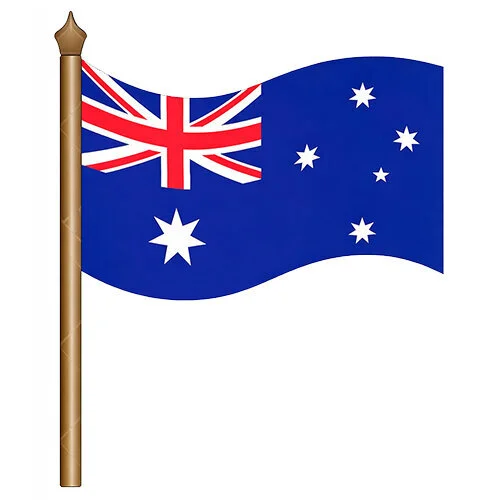Цветной вариант раскраски флаг австралии