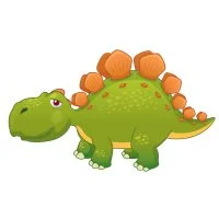 Цветной вариант раскраски стегозавр или лексовизавр