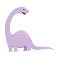 Цветной вариант раскраски простая картинка динозавра