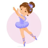 Цветной пример раскраски балерина принцесса балета