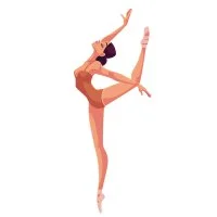 Цветной пример раскраски балерина аттитюд в балете