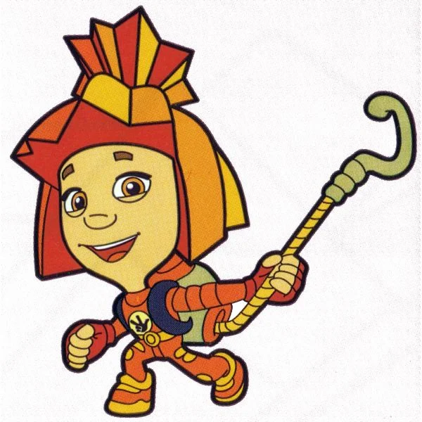 Цветной вариант раскраски симка бежит | фиксики