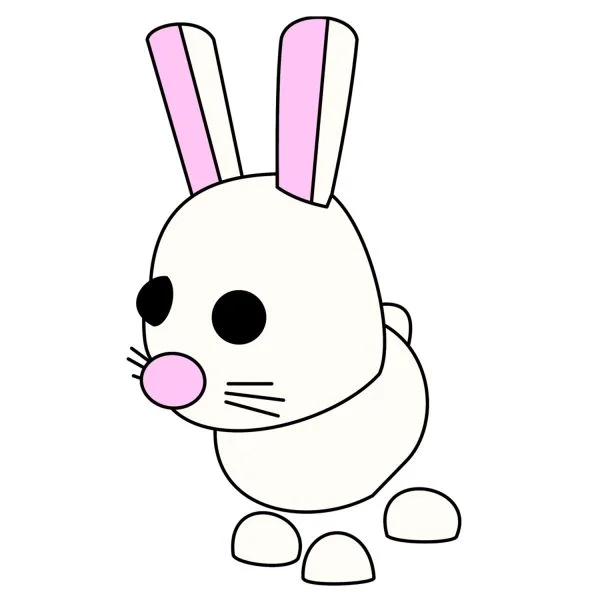Цветной пример раскраски адопт ми пет кролик