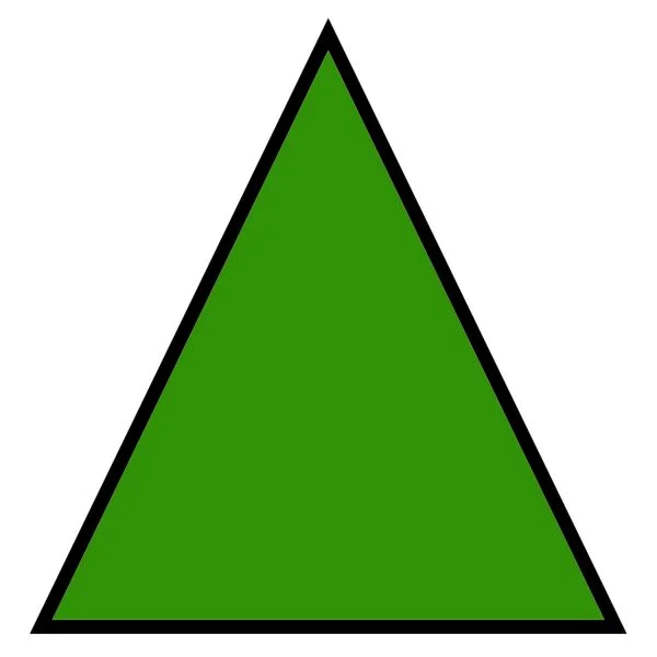 Цветной пример раскраски треугольник