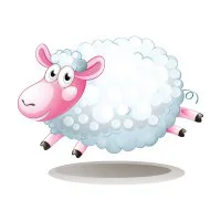 Цветной вариант раскраски блеющая овца