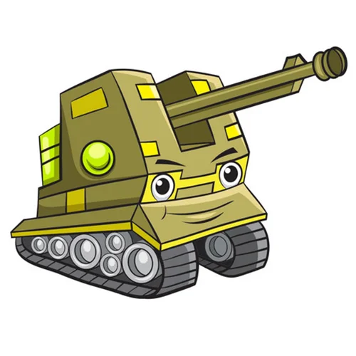 Цветной вариант раскраски артиллерийский танк