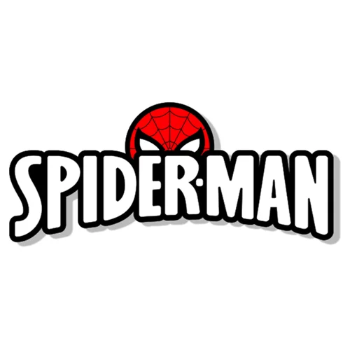Цветной вариант раскраски логотип спайдермен