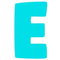 Цветной пример раскраски английский алфавит буква e без картинки