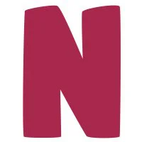 Цветной вариант раскраски английский алфавит буква n без картинки