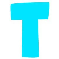 Цветной пример раскраски английский алфавит буква t без картинки