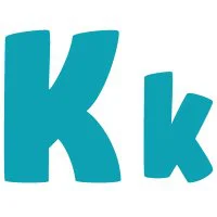 Цветной вариант раскраски буква k английского алфавита