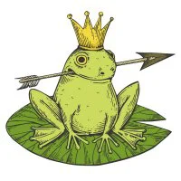 Цветной вариант раскраски царевна лягушка со стрелой из сказки