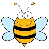 Цветной пример раскраски рисунок пчелы