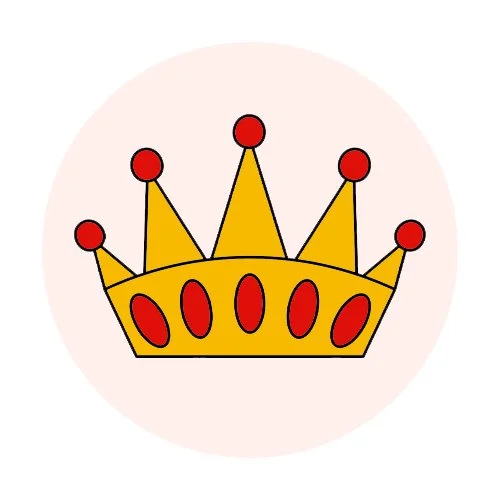 Цветной пример раскраски большая корона