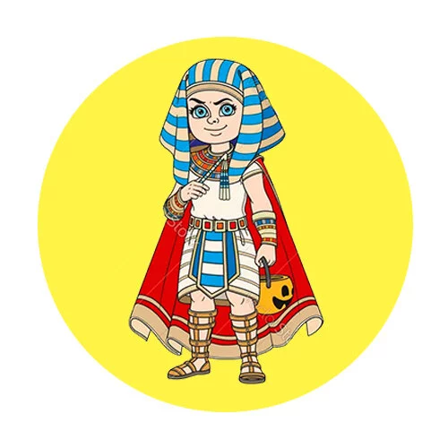 Цветной пример раскраски фараон египер
