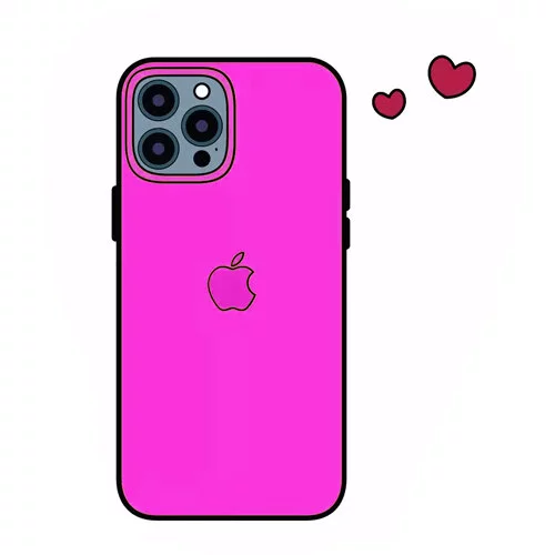 Цветной вариант раскраски iphone love