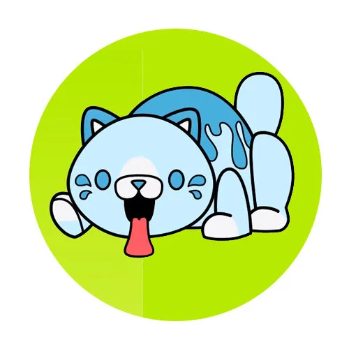 Цветной пример раскраски конфетная кошка поппи плейтам (кэнди кэт)